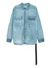 Rick Owens Drkshdw Jumbo Outershirt Shirt In Blue