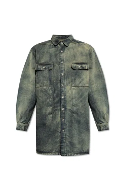 Rick Owens Drkshdw Jumbo Oversize Denim Jacket In Multi