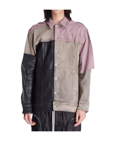 Rick Owens Drkshdw Jumbo Oversized Panelled Jacket In Black