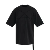 Rick Owens Drkshdw 'jumbo' Black Crewneck T-shirt With Oversized Band In Cotton Man