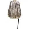Rick Owens Drkshdw Jumbo Peter Flight Metallic Jacket In Silver