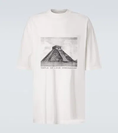 Rick Owens Drkshdw Jumbo Printed Cotton Jersey T-shirt In Neutral