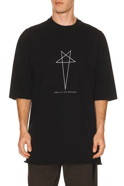 Rick Owens Drkshdw Jumbo Short Sleeve T In Black