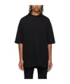 Rick Owens Drkshdw Drkshdw By Rick Owens Oversized Cotton T-shirt With Geometric Design And Relaxed Fit In Black