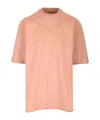 Rick Owens Drkshdw Jumbo Ss Cotton T-shirt In Pink