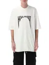 Rick Owens Drkshdw Drkshdw By Rick Owens Bold Graphic Print Oversized T-shirt In Milk Black Print
