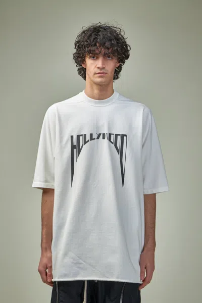 Rick Owens Drkshdw Jumbo Ss Tee In Milk Black