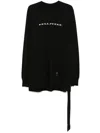 Rick Owens Drkshdw Oversized Long-sleeve Tee With Black Pearl Print In Black