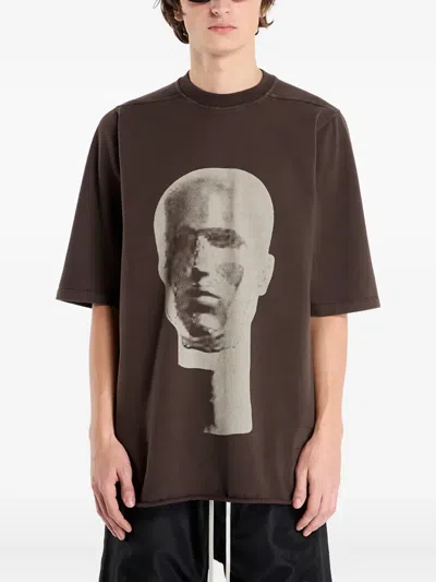 Rick Owens Drkshdw Jumbo T-shirt In Brown