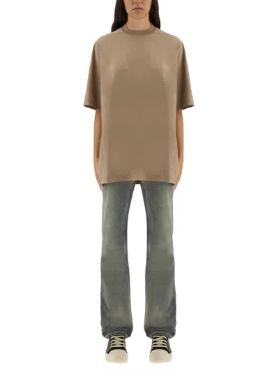 Rick Owens Drkshdw "jumbo" T-shirt In Brown