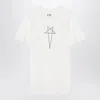 Rick Owens Drkshdw Graphic Print Loose Fit Short Sleeve Top In White