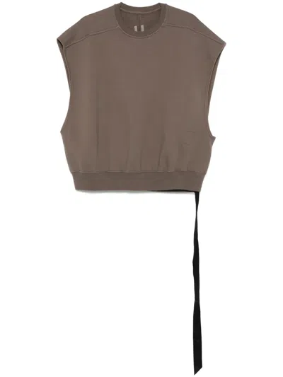 Rick Owens Drkshdw Jumbo Tatlin Vest In Brown