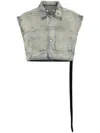 Rick Owens Drkshdw Jumbo Worker Denim Waistcoat