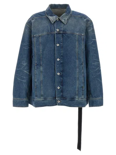 Rick Owens Drkshdw 'jumbo Worker' Jacket In Blue