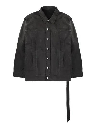 Rick Owens Drkshdw Jumbo Worker Jacket In Black