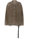 Rick Owens Drkshdw Jumbo Worker Jacket In Brown