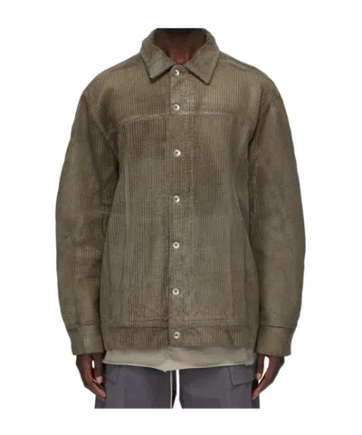 Rick Owens Drkshdw Jumbo Worker Jacket In Green