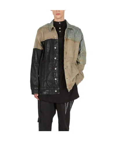 Rick Owens Drkshdw Jumbo Worker Shirt Jacket In Black