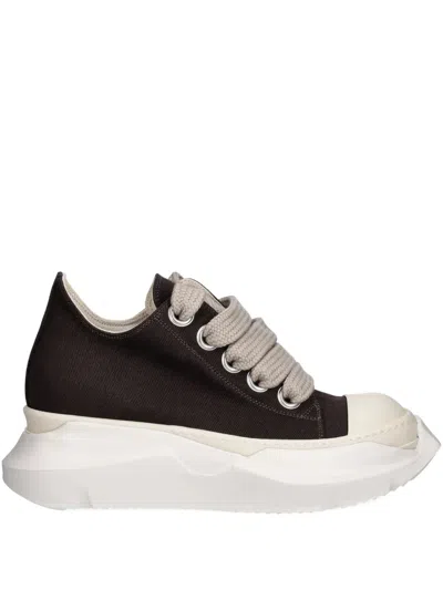 Rick Owens Drkshdw Jumbolace Abstract Low Sneaks Lace-up Sneakers In Brown