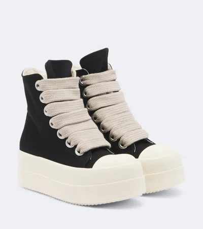 Rick Owens Drkshdw Jumbolace Canvas Sneakers In Black
