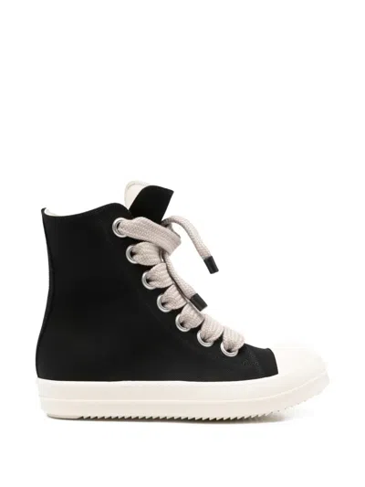 Rick Owens Drkshdw Jumbolace High-top Lace-up Sneakers In Black