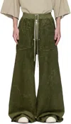 RICK OWENS DRKSHDW KHAKI PORTERVILLE GETH BELAS TROUSERS