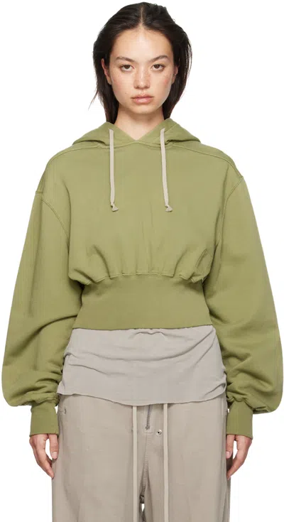 Rick Owens Drkshdw Khaki Porterville Tatlin Hoodie In 85 Sage