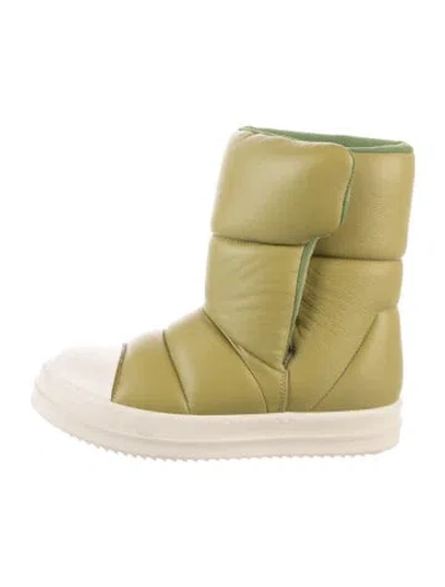 Pre-owned Rick Owens Drkshdw Kids Boys Leather Boots In Green
