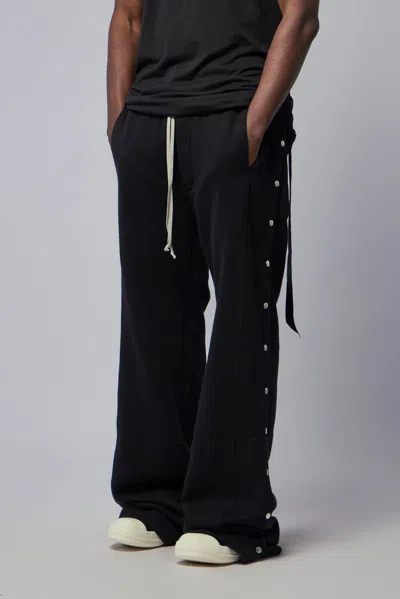Rick Owens Drkshdw Knit Sweat Pants - Wide Pusher Pants In Black