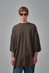 Rick Owens Drkshdw Knit T-shirt Tommy T In Brown