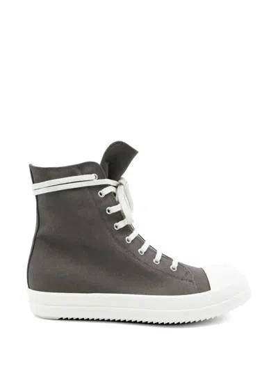 Rick Owens Drkshdw Lace-up Hi-top Sneakers In Gray