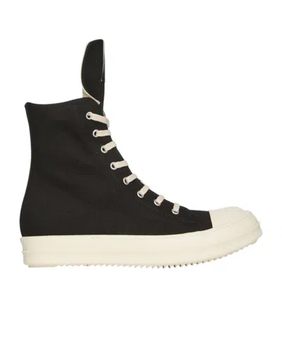 Rick Owens Drkshdw Lace-up High-top Casual Shoes In Black