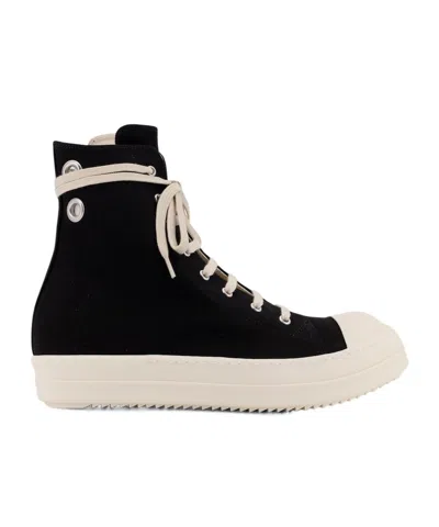 Rick Owens Drkshdw Lace-up High-top Casual Shoes In Black