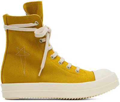 Rick Owens Drkshdw Lace-up High-top Casual Shoes In Brown