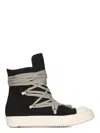 Rick Owens Drkshdw Megalace Overdyed Denim Sneakers In Black