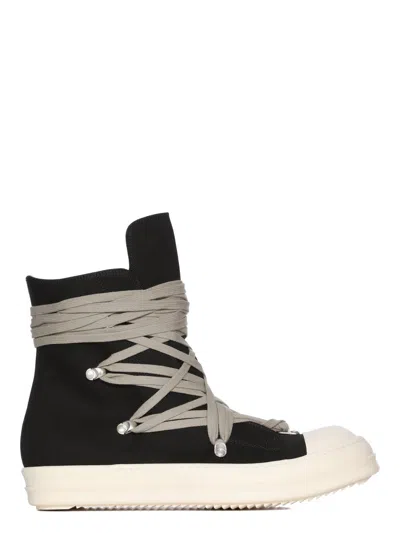 Rick Owens Drkshdw Lace-up High-top Sneakers In Black