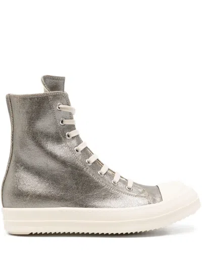 Rick Owens Drkshdw Lace-up High-top Sneakers In Gray
