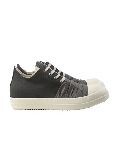 Rick Owens Drkshdw Lace-up Low-cut Sneakers In Black