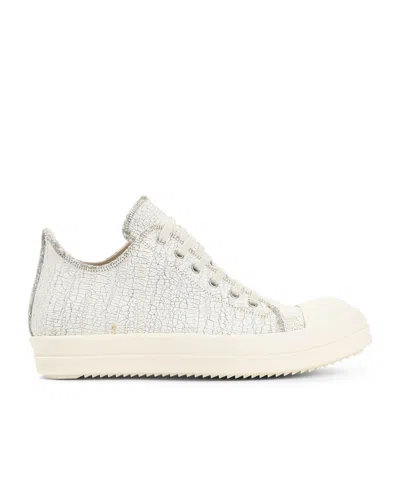 Rick Owens Drkshdw Lace-up Low-cut Sneakers In White