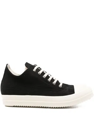 Rick Owens Drkshdw Lace-up Low-top Sneakers In Black