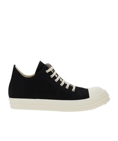 Rick Owens Drkshdw Lace-up Low-top Sneakers In Black