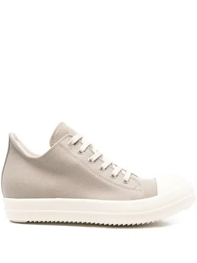 Rick Owens Drkshdw Lace-up Low-top Sneakers In Green