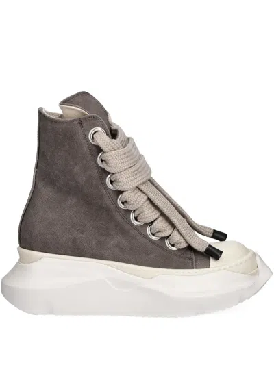 Rick Owens Drkshdw Lace-up Platform High-top Sneakers In Brown