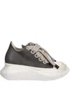 Rick Owens Drkshdw Lace-up Platform Low-top Sneakers In Brown