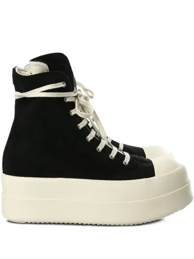 Rick Owens Drkshdw Lace-up Platform Sneakers In Black