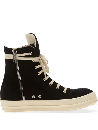 Rick Owens Drkshdw Lace-up Zip-fastening Sneakers In Black