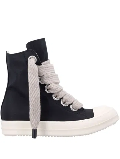 Rick Owens Drkshdw Lace-up Zip-up Sneakers In Black