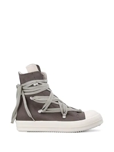 Rick Owens Drkshdw Lace-up High-top Sneakers In Brown