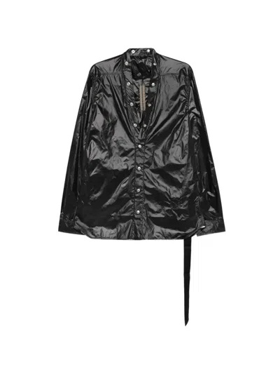 Rick Owens Drkshdw Larry Buttoned Shirt In Black