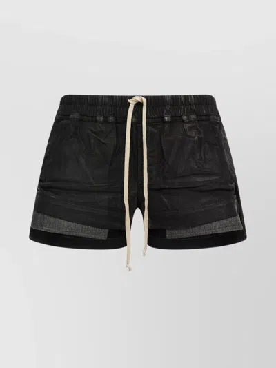 Rick Owens Drkshdw Layered Waistband Shorts Side Pockets
